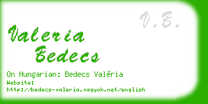 valeria bedecs business card